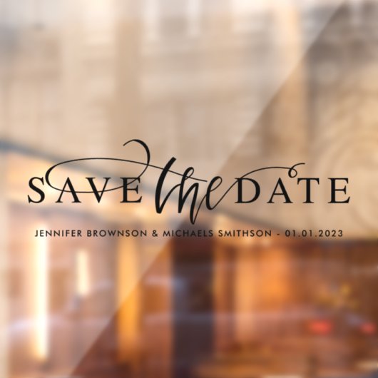 Trouwauto 'save the date' raamsticker (Vel 2)