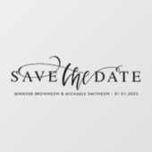 Trouwauto 'save the date' raamsticker (Vel)