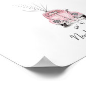 Trouwauto Vingerafdruk Gastboek Poster (Hoek)