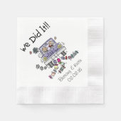 Trouwauto We deden het gepersonaliseerde papieren  Servetten (Voorkant)