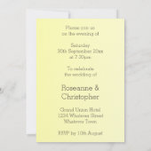 Trouwavond Receptie Gele Zonnebloem Kaart (Achterkant)