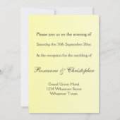 Trouwavondreceptie Gele Zonnebloem Kaart (Achterkant)