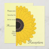 Trouwavondreceptie Gele Zonnebloem Kaart (Voorkant / Achterkant)