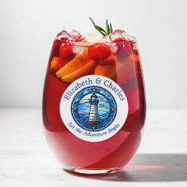 Trouwavontuur Vuurtoren Zeilen Nautilus Wijnglas Zonder Voet