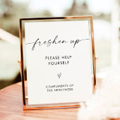 Trouwbadkamerbord, minimalistisch badkamerbord poster