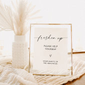 Trouwbadkamerbord, minimalistisch badkamerbord poster