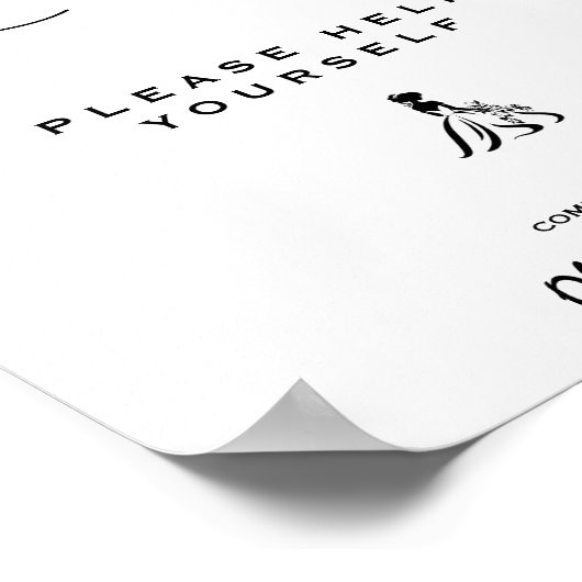 Trouwbadkamerbord Modern Eenvoudig Elegant Poster (Hoek)