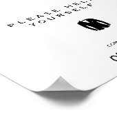 Trouwbadkamerbord Modern Elegant Minimalist Poster (Hoek)