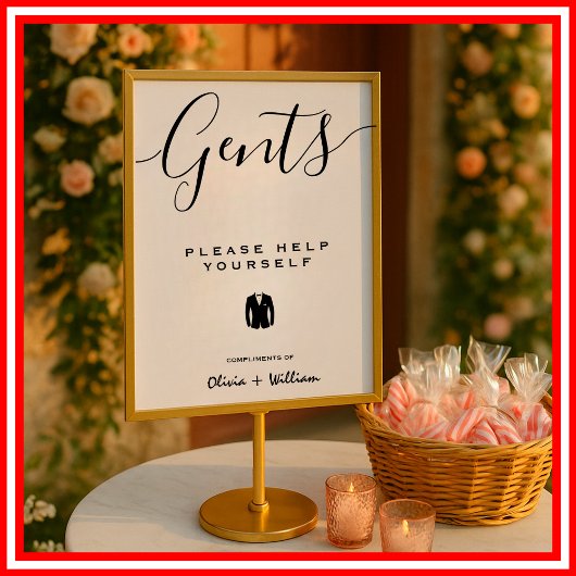 Trouwbadkamerbord Modern Elegant Minimalist Poster