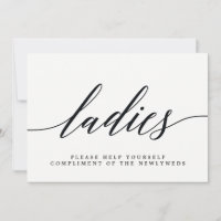 Trouwbadkamerbord voor dames - Modern Schrift