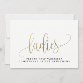 Trouwbadkamerbord voor dames - Mooie kalligrafie