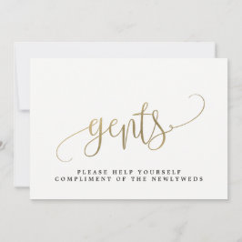 Trouwbadkamerbord voor heren - Mooie kalligrafie