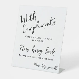 Trouwbadkamermand Help jezelf minimaal Reclamebord Met Voetstuk