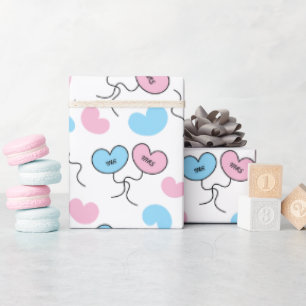 Trouwballonnen Heren en Dames Naadloos Wit Cadeaupapier