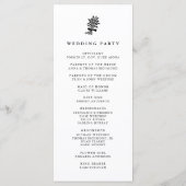 Trouwbanden | Huwelijksceremonie programma Programmakaart (Achterkant)