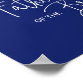 Trouwbank Zittijd voor Vader van de Bruid Herdenki Poster (Hoek)