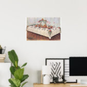 Trouwbanket tafel vintage poster (Thuiskantoor)