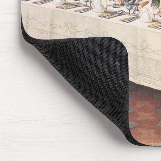 Trouwbankettafeltje in vintage stijl muismat (Hoek)