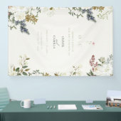 Trouwbanner met wilde bloemen botanisch spandoek (Beurs)