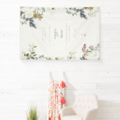 Trouwbanner met wilde bloemen botanisch spandoek (Insitu)