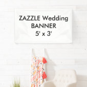 Trouwbanner op maat 5' x 3' spandoek (Insitu)