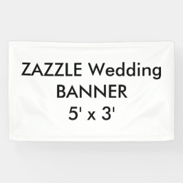 Trouwbanner op maat 5' x 3' spandoek
