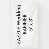 Trouwbanner op maat 5' x 3' spandoek (Verticaal)