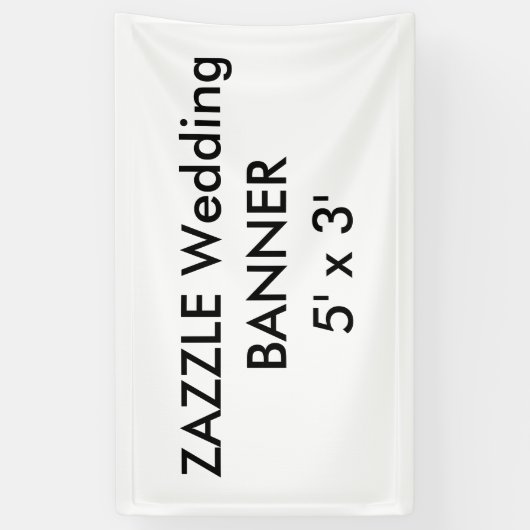 Trouwbanner op maat 5' x 3' spandoek (Verticaal)