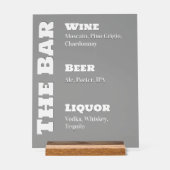 Trouwbar Bord - Aangepaste Acryl Drankdisplay (Voorkant)