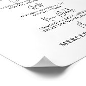 Trouwbar Drankmenu Gepersonaliseerde Calligrafie Poster (Hoek)