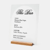 Trouwbar signeer - Aangepaste boog acryl display (Hoek)