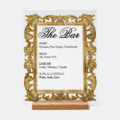 Trouwbar signeer - Gouden frame acryl display (Voorkant)
