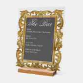 Trouwbar signeer - Gouden frame acryl display (Hoek)