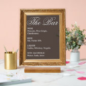 Trouwbar signeer - Gouden frame acryl display (Huwelijk)