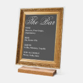 Trouwbar signeer - Gouden frame acryl display (Hoek)