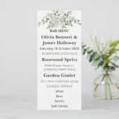 Trouwbarmenu Botanische Tuin Menu (Staand voorkant)