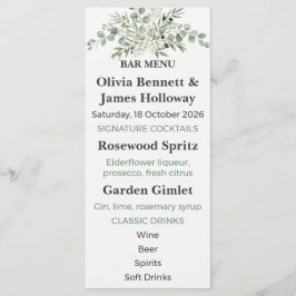 Trouwbarmenu Botanische Tuin Menu