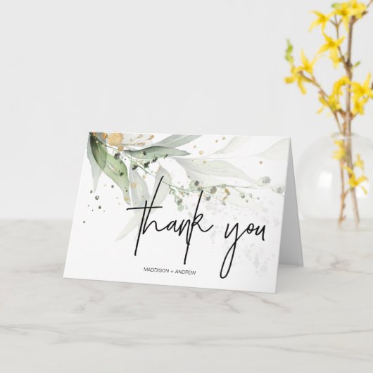 Trouwbedankbriefjes Verloving Bedankt Kaarten (Gele Bloem)