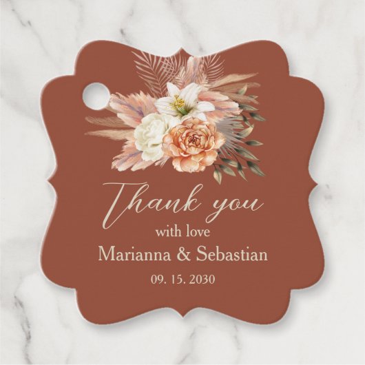 Trouwbedankingen herfst  bedankjes labels (Voorkant)