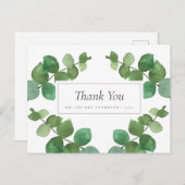 Trouwbedankingskaart Eucalyptus Bos Briefkaart (Voorkant / Achterkant)