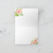 Trouwbedankingskaartjes met bloemmotief roze bedankkaart (Binnen)