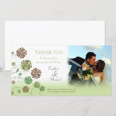 Trouwbedankje Dahlia Garden Fotokaart Bedankkaart (Voorkant / Achterkant)