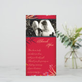 Trouwbedankje Fotokaart  Bamboe Bladeren Bedankkaart (Staand voorkant)