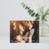 Trouwbedankje Fotokaart gepersonaliseerd Briefkaart (Staand voorkant)