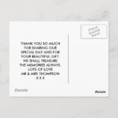 Trouwbedankje Fotokaart gepersonaliseerd Briefkaart (Achterkant)