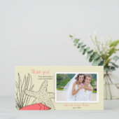 Trouwbedankje Fotokaart - Strandthema Bedankkaart (Staand voorkant)