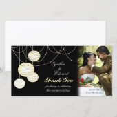 Trouwbedankje Ivoren ronde lantaarns Fotokaart Bedankkaart (Voorkant / Achterkant)