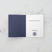 Trouwbedankje met zeethema bedankkaart (Binnen)