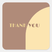 Trouwbedankje Mocha Mousse Arched Vierkante Sticker (Voorkant)