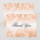 Trouwbedankje Opmerking Roos Gold Shimmer Lights Briefkaart (Voorkant / Achterkant)